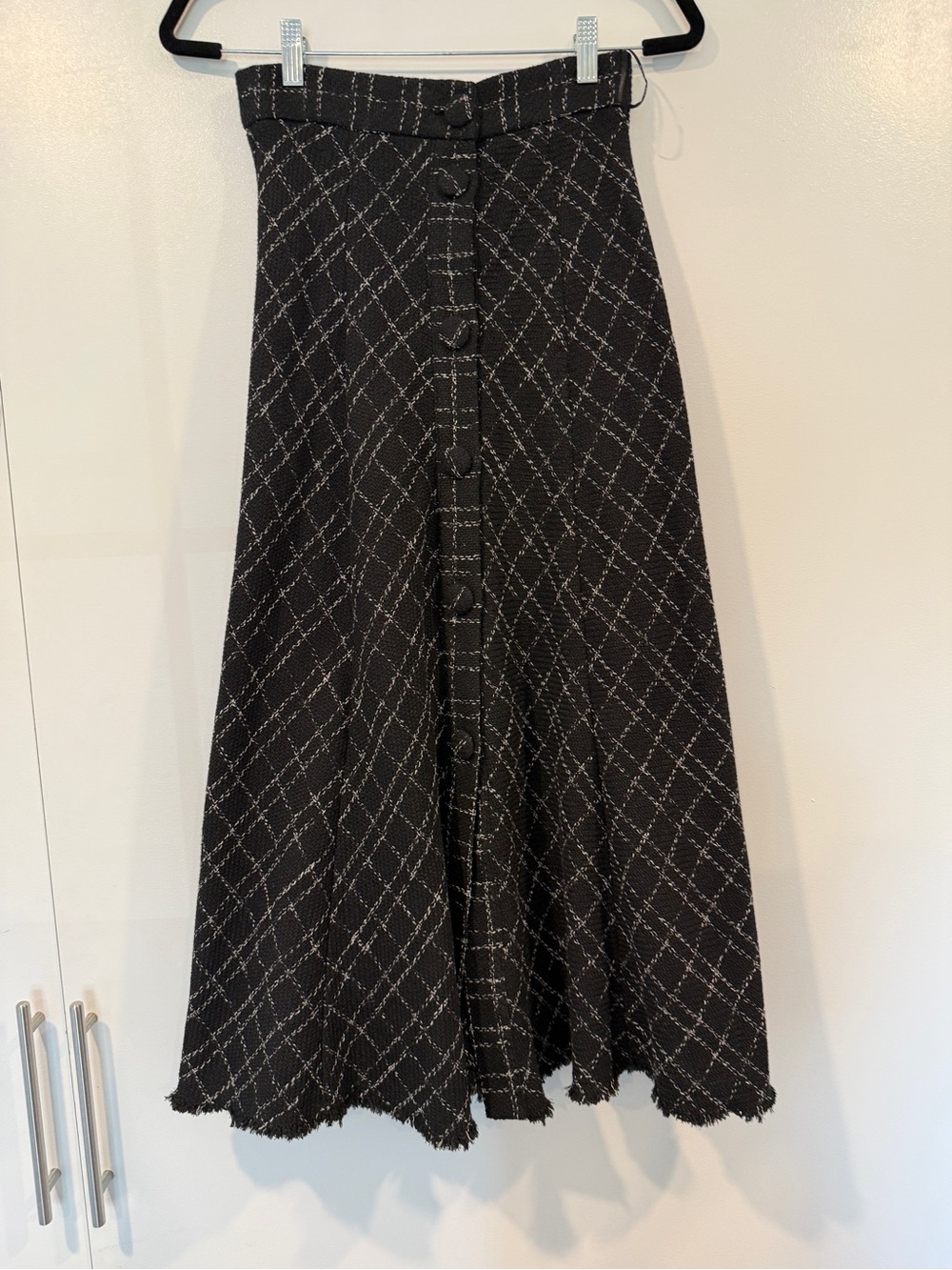 Zara tweed button up maxi skirt